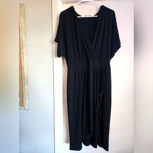 Love Squared Black V Neck, A-Line Dress
